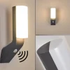 Applique Murale D'Exterieur Porus Led Anthracite, 1 Lumiere, Detecteur De Mouvement