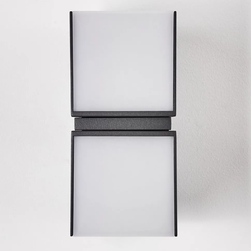 Applique Murale D'Exterieur Swanek Led Anthracite, 2 Lumieres