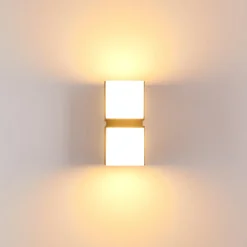 Applique Murale D'Exterieur Swanek Led Anthracite, 2 Lumieres