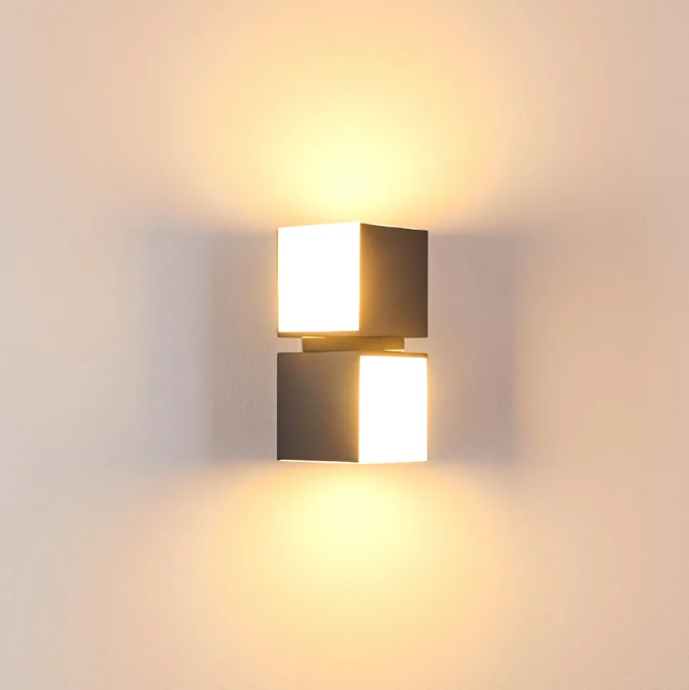 Applique Murale D'Exterieur Swanek Led Anthracite, 2 Lumieres