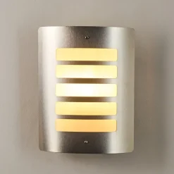 Applique Murale D'Exterieur Alslev Acier Inoxydable, 1 Lumiere