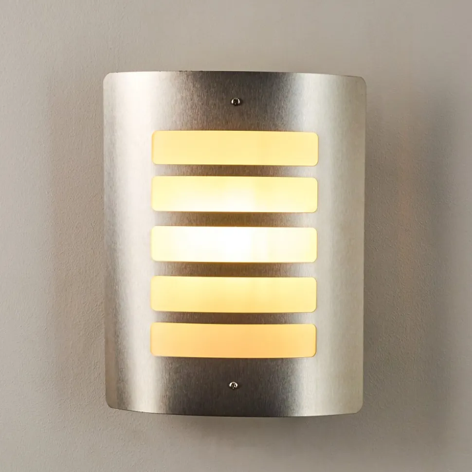 Applique Murale D'Exterieur Alslev Acier Inoxydable, 1 Lumiere