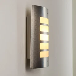 Applique Murale D'Exterieur Alslev Acier Inoxydable, 1 Lumiere