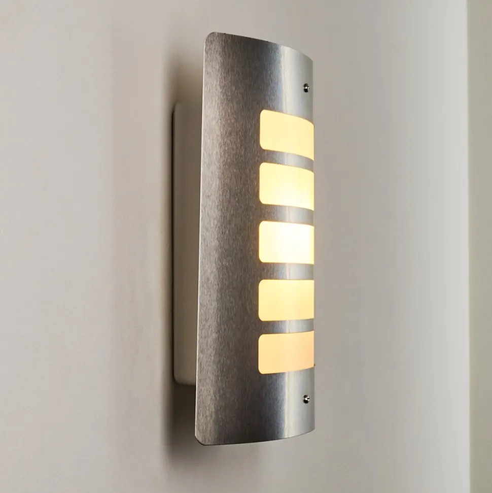 Applique Murale D'Exterieur Alslev Acier Inoxydable, 1 Lumiere