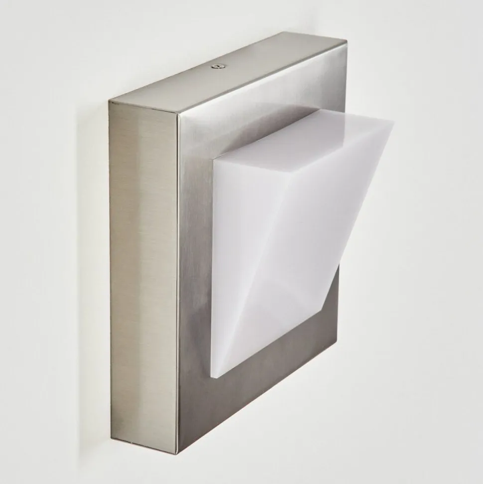 Applique Murale D'Exterieur Stearns Led Nickel Mat, 1 Lumiere
