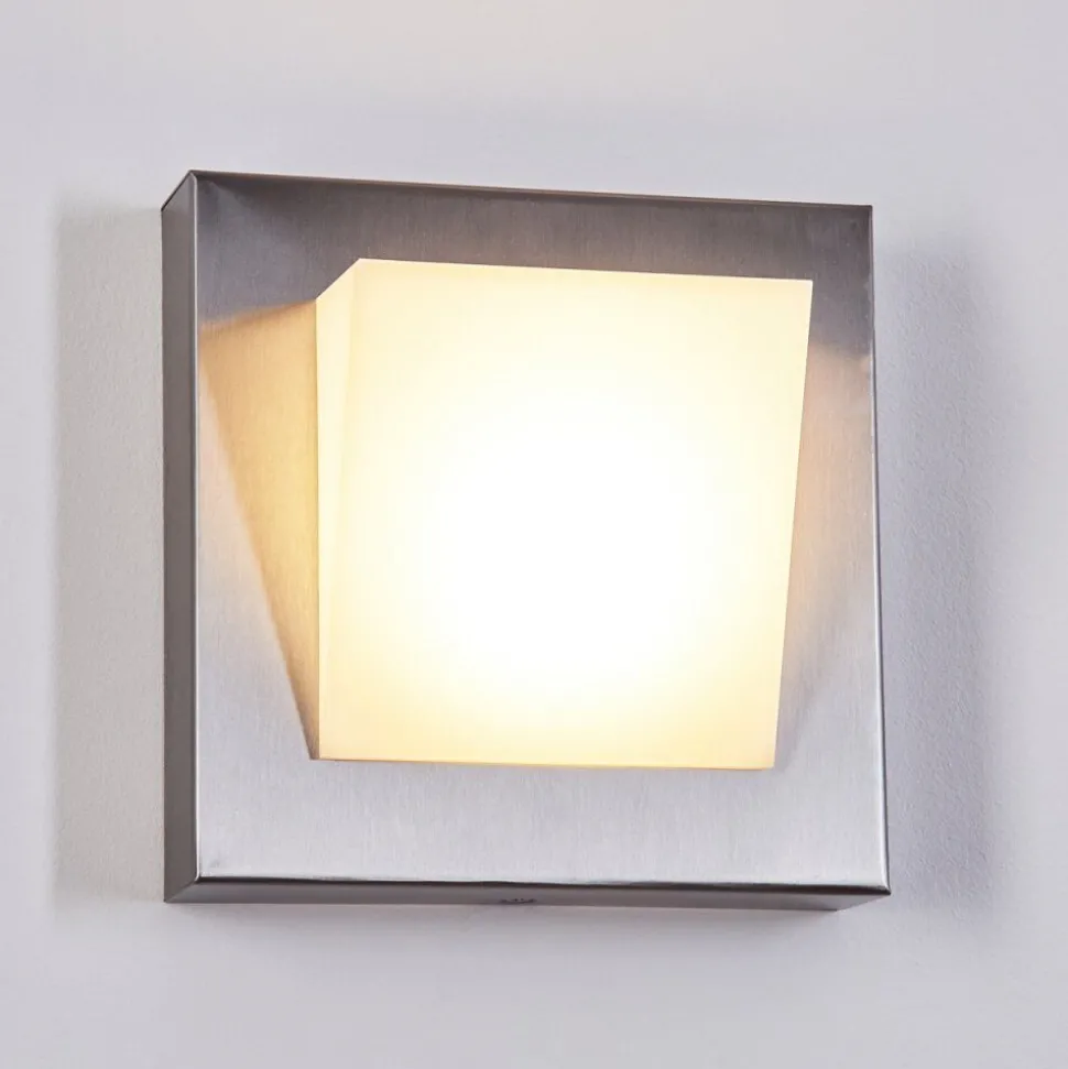 Applique Murale D'Exterieur Stearns Led Nickel Mat, 1 Lumiere