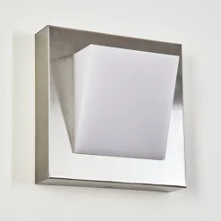 Applique Murale D'Exterieur Stearns Led Nickel Mat, 1 Lumiere