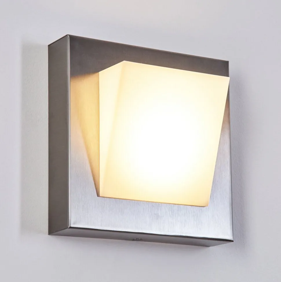 Applique Murale D'Exterieur Stearns Led Nickel Mat, 1 Lumiere