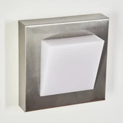 Applique Murale D'Exterieur Stearns Led Nickel Mat, 1 Lumiere