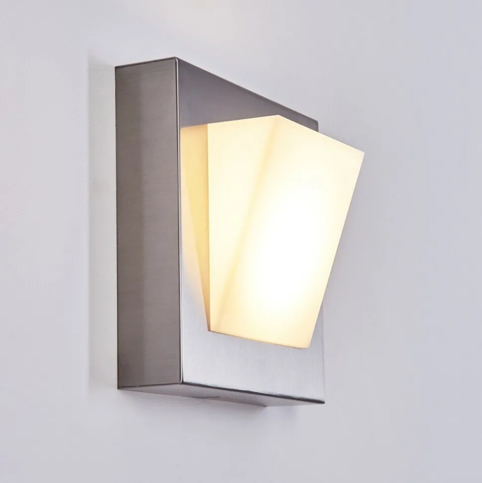 Applique Murale D'Exterieur Stearns Led Nickel Mat, 1 Lumiere