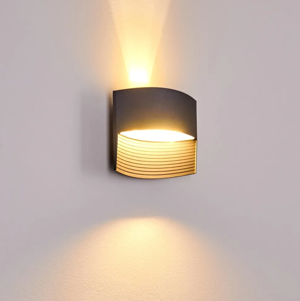 Applique Murale D'Exterieur Romo Led Anthracite, 1 Lumiere