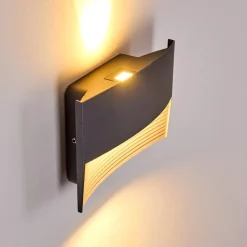 Applique Murale D'Exterieur Romo Led Anthracite, 1 Lumiere