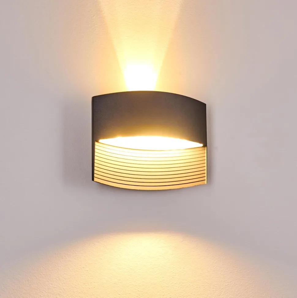 Applique Murale D'Exterieur Romo Led Anthracite, 1 Lumiere
