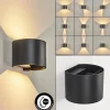 Applique Murale D'Exterieur Tamarin Led Noir, 2 Lumieres