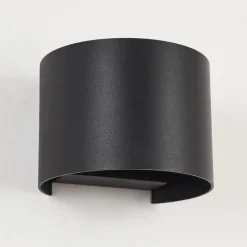 Applique Murale D'Exterieur Tamarin Led Noir, 2 Lumieres