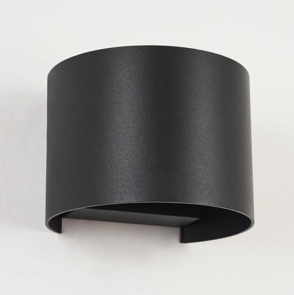 Applique Murale D'Exterieur Tamarin Led Noir, 2 Lumieres