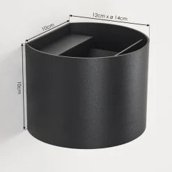 Applique Murale D'Exterieur Tamarin Led Noir, 2 Lumieres