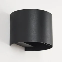 Applique Murale D'Exterieur Tamarin Led Noir, 2 Lumieres