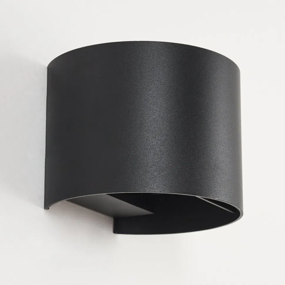Applique Murale D'Exterieur Tamarin Led Noir, 2 Lumieres