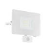 Applique Murale D'Exterieur Eglo Faedo Led Blanc, 1 Lumiere, Detecteur De Mouvement