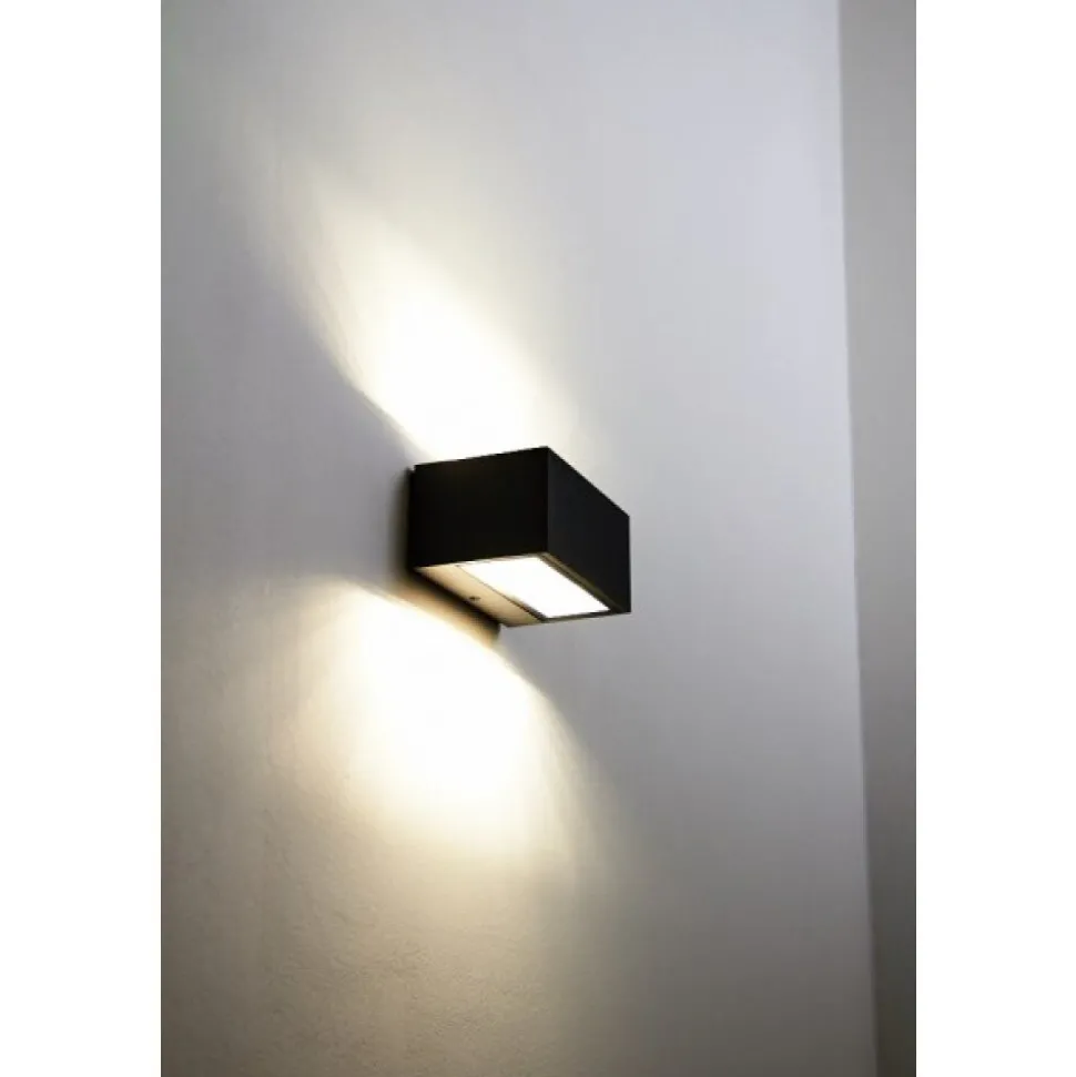Applique Murale D'Exterieur Spider Led Anthracite, 1 Lumiere