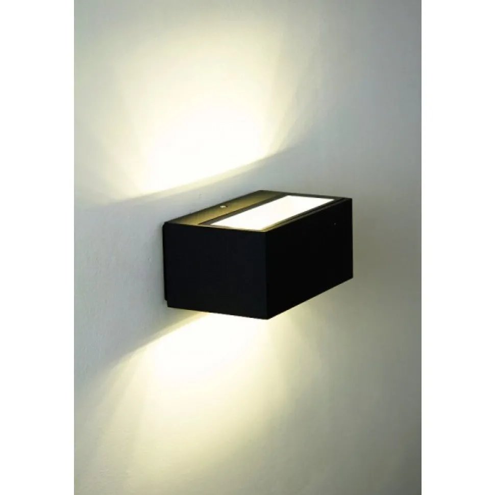 Applique Murale D'Exterieur Spider Led Anthracite, 1 Lumiere