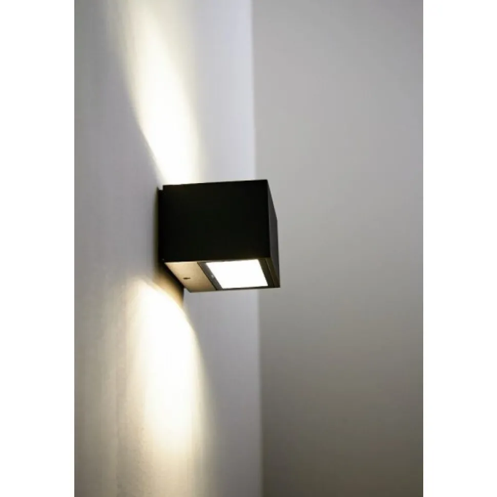 Applique Murale D'Exterieur Spider Led Anthracite, 1 Lumiere