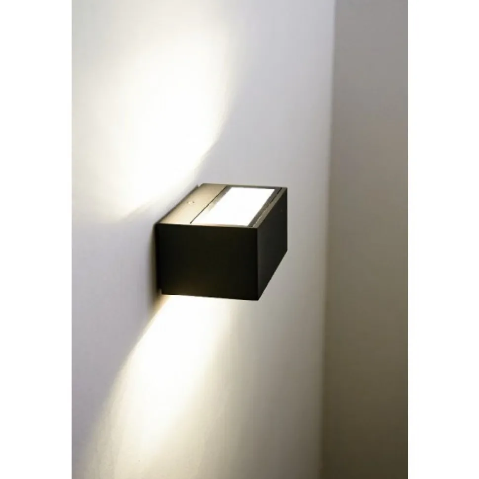 Applique Murale D'Exterieur Spider Led Anthracite, 1 Lumiere