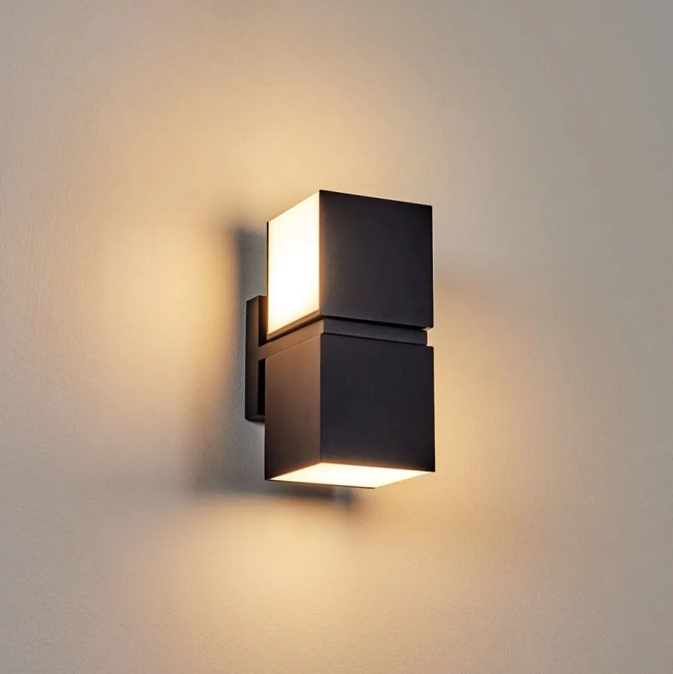 Applique Murale D'Exterieur Swanek Led Noir, 1 Lumiere