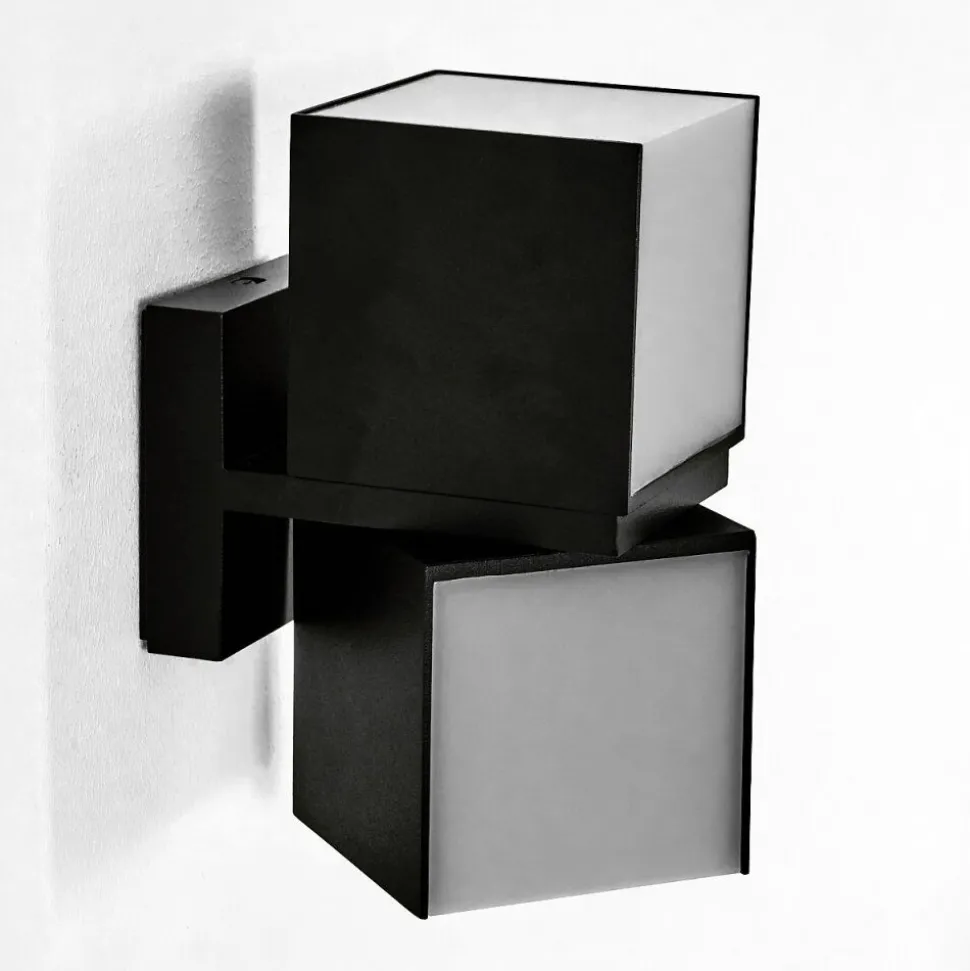 Applique Murale D'Exterieur Swanek Led Noir, 1 Lumiere