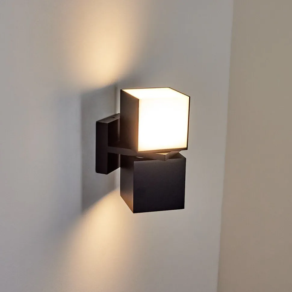 Applique Murale D'Exterieur Swanek Led Noir, 1 Lumiere