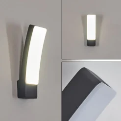 Applique Murale D'Exterieur Maseru Led Anthracite, 1 Lumiere