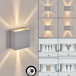 Applique Murale D'Exterieur Spidern Led Gris, 1 Lumiere