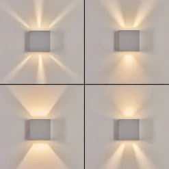 Applique Murale D'Exterieur Spidern Led Gris, 1 Lumiere