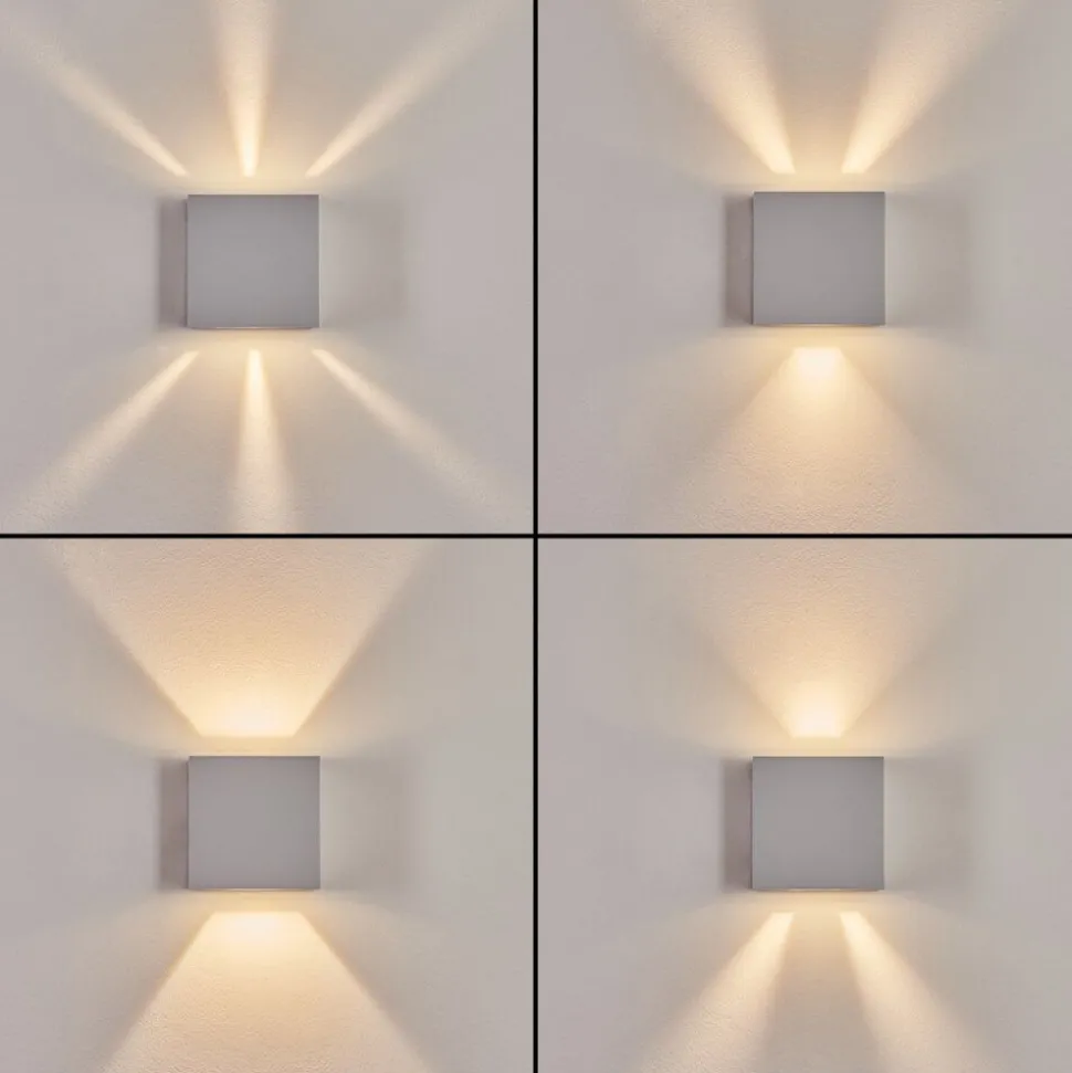 Applique Murale D'Exterieur Spidern Led Gris, 1 Lumiere