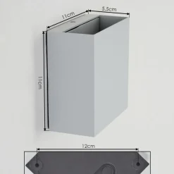 Applique Murale D'Exterieur Spidern Led Gris, 1 Lumiere