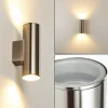 Applique Murale D'Exterieur Brachy Led Acier Inoxydable, 2 Lumieres