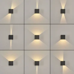 Applique Murale D'Exterieurhoods Led Anthracite, 2 Lumieres