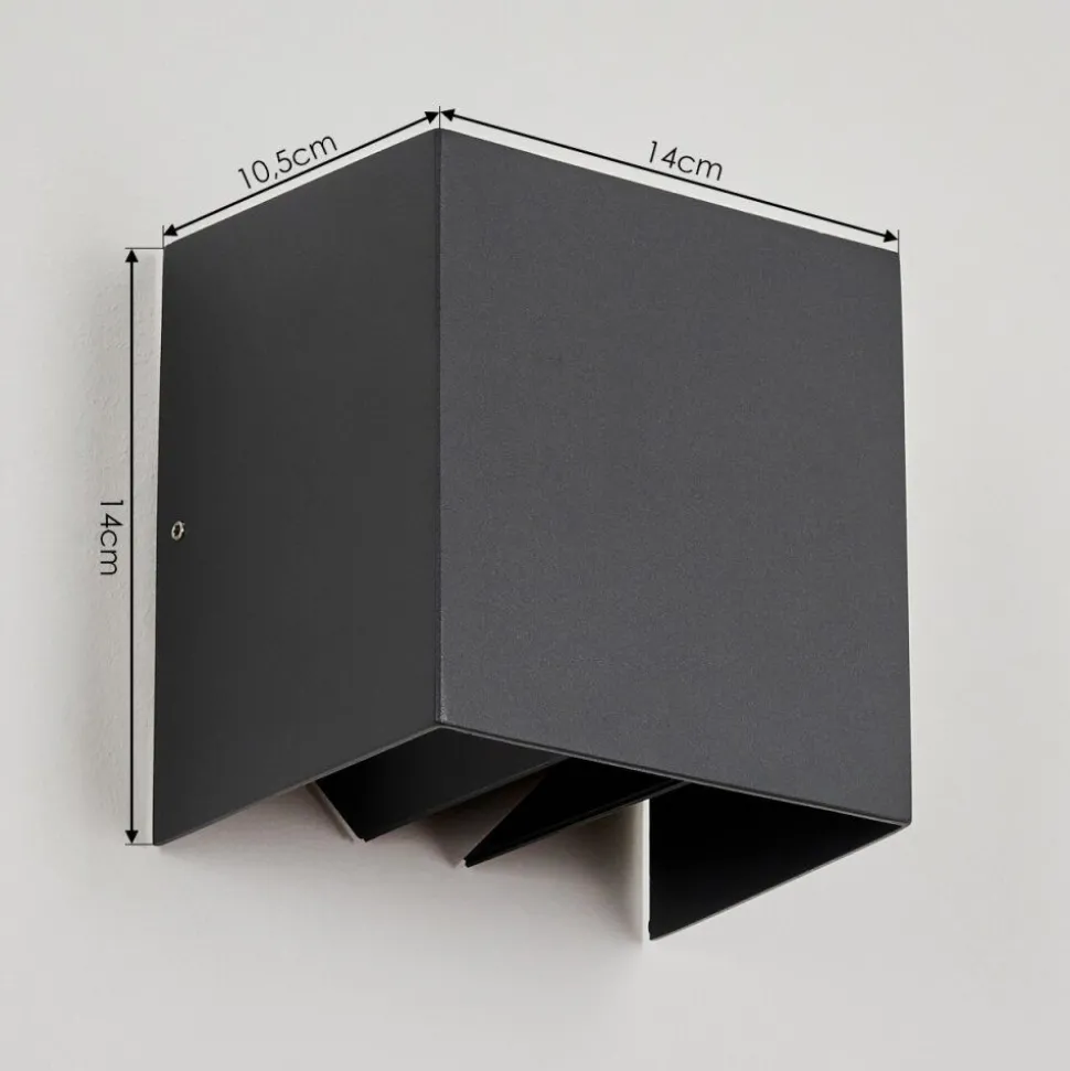 Applique Murale D'Exterieurhoods Led Anthracite, 2 Lumieres