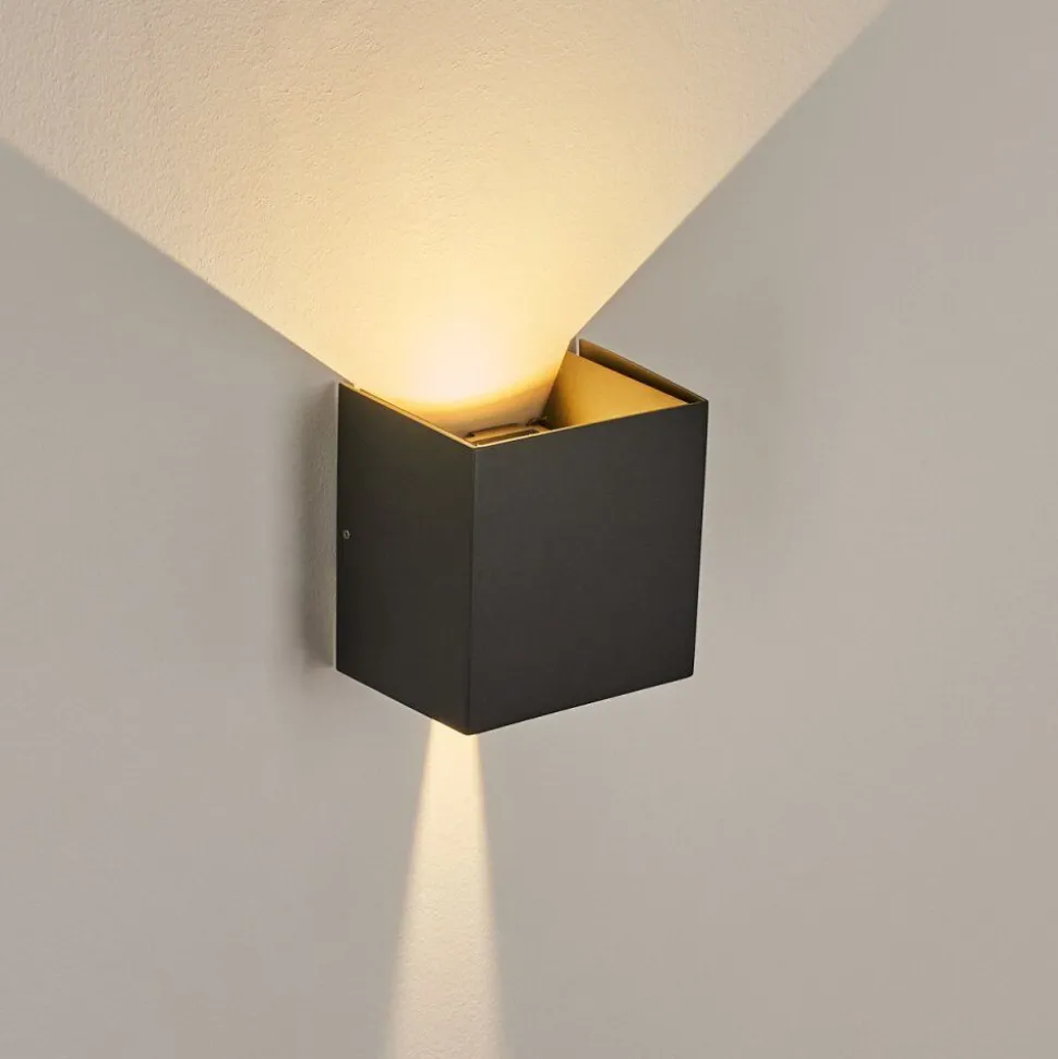 Applique Murale D'Exterieurhoods Led Anthracite, 2 Lumieres