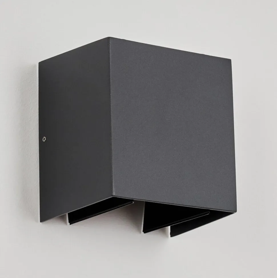 Applique Murale D'Exterieurhoods Led Anthracite, 2 Lumieres