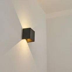 Applique Murale D'Exterieurhoods Led Anthracite, 2 Lumieres