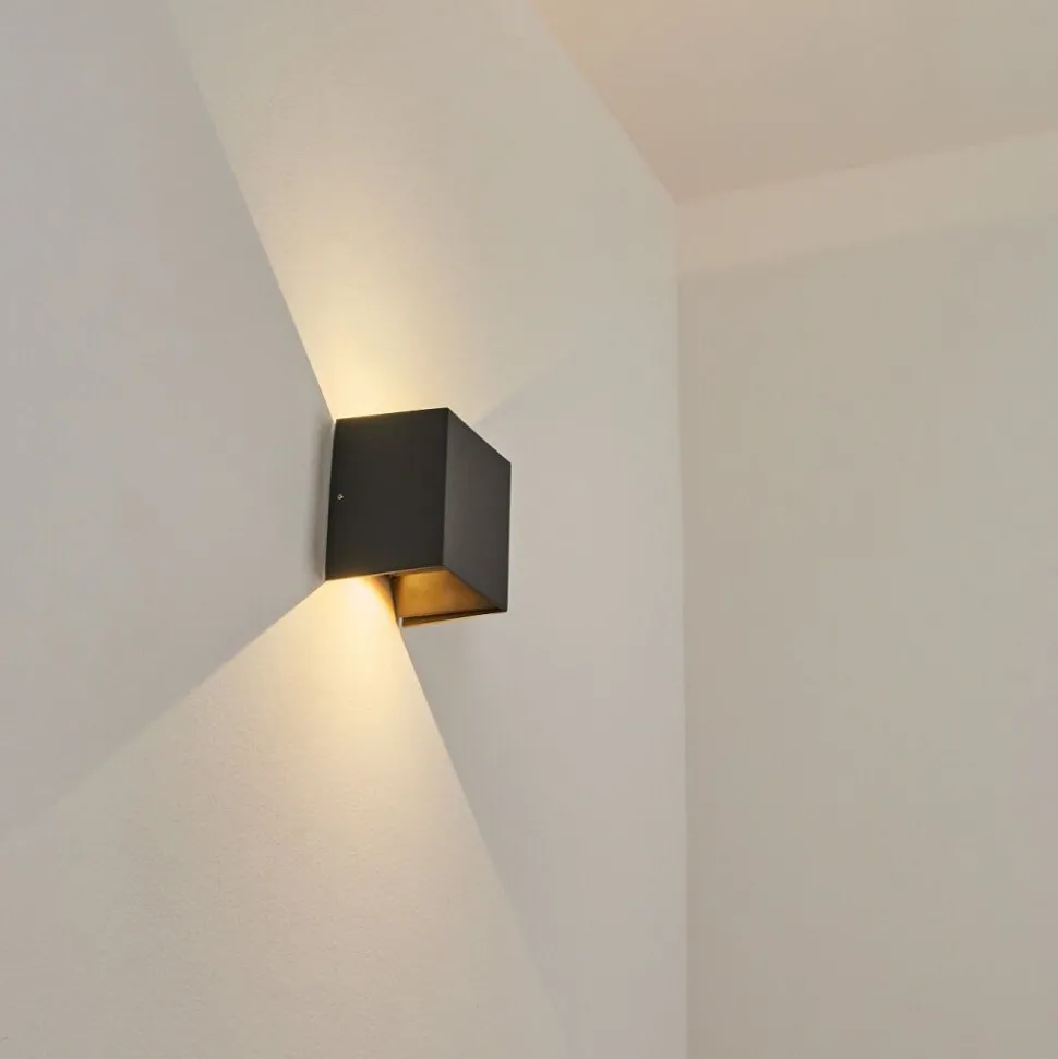 Applique Murale D'Exterieurhoods Led Anthracite, 2 Lumieres