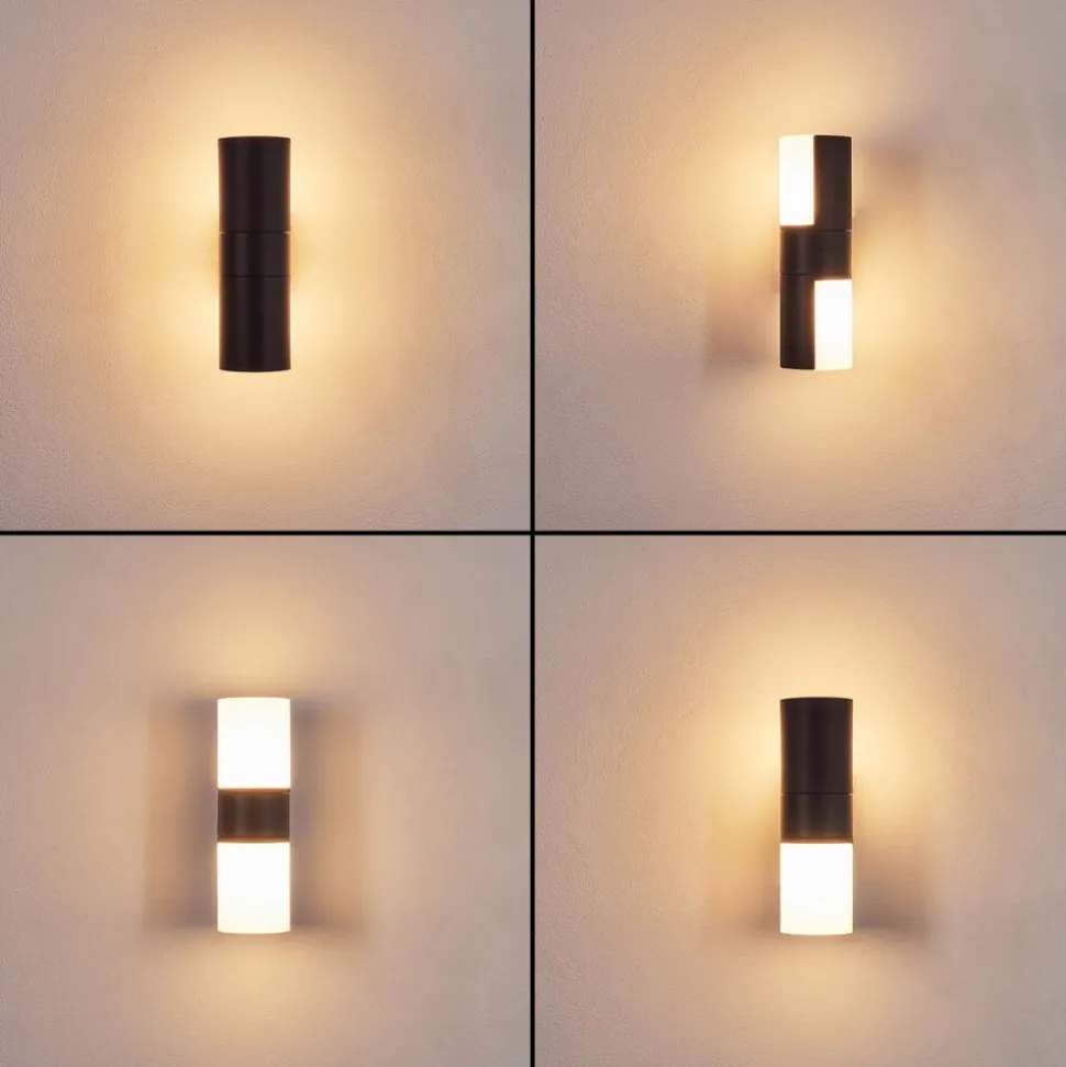 Applique Murale D'Exterieur Baulund Led Noir, 1 Lumiere