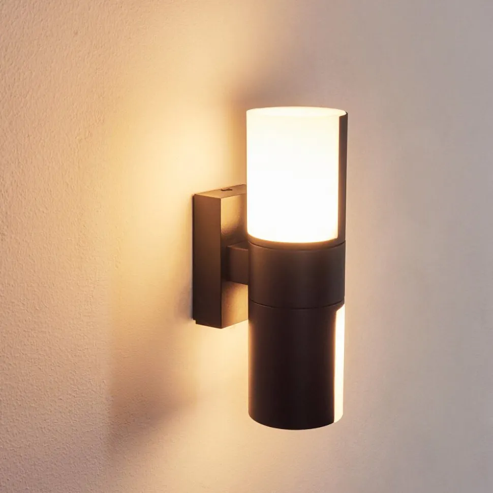 Applique Murale D'Exterieur Baulund Led Noir, 1 Lumiere