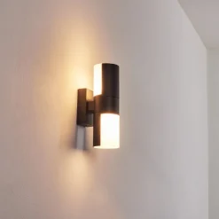 Applique Murale D'Exterieur Baulund Led Noir, 1 Lumiere
