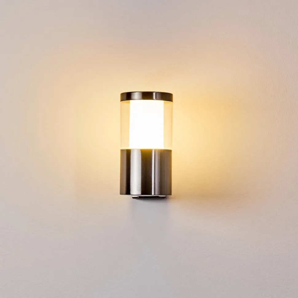 Applique Murale D'Exterieur Leon Led Nickel Mat, 1 Lumiere