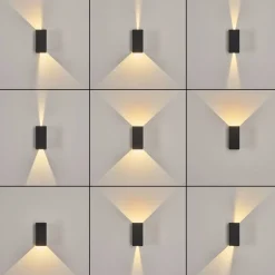 Applique Murale D'Exterieurhoods Led Anthracite, 2 Lumieres