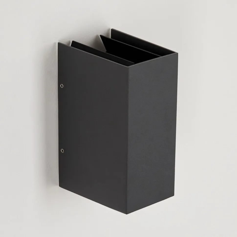 Applique Murale D'Exterieurhoods Led Anthracite, 2 Lumieres