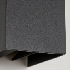 Applique Murale D'Exterieurhoods Led Anthracite, 2 Lumieres